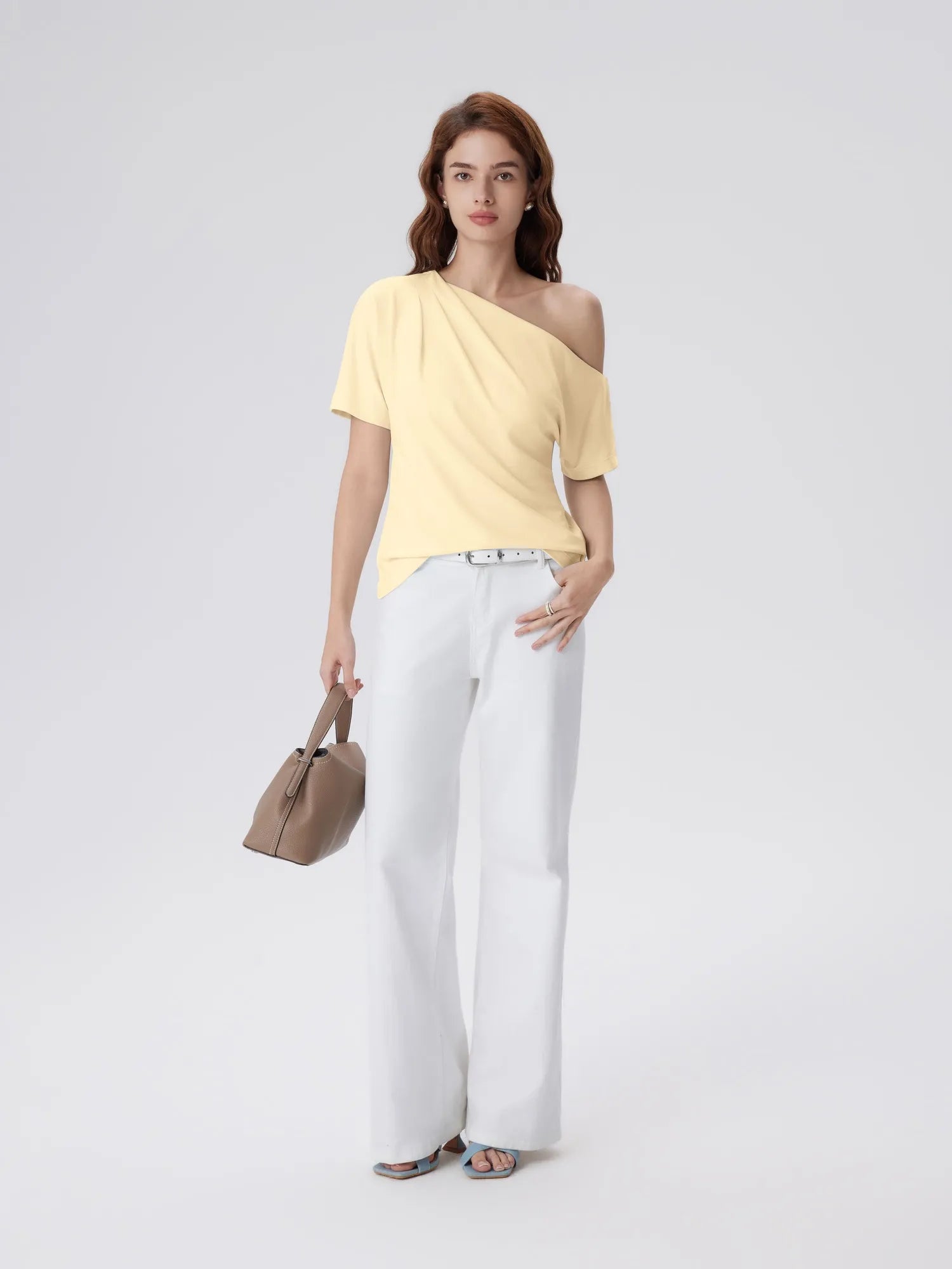 Asymmetrical Off Shoulder Short Sleeve T-Shirts