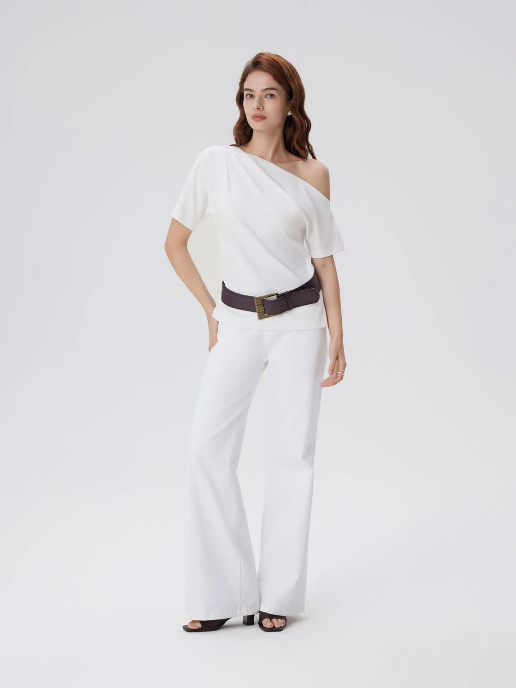 Asymmetrical Off Shoulder Short Sleeve T-Shirts