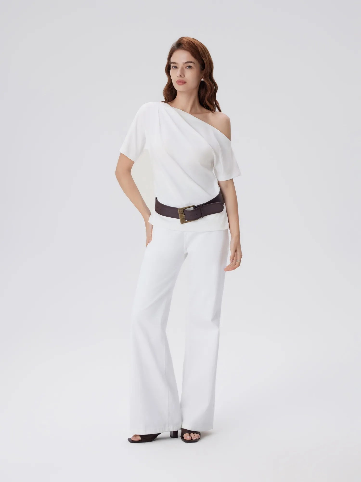 Asymmetrical Off Shoulder Short Sleeve T-Shirts