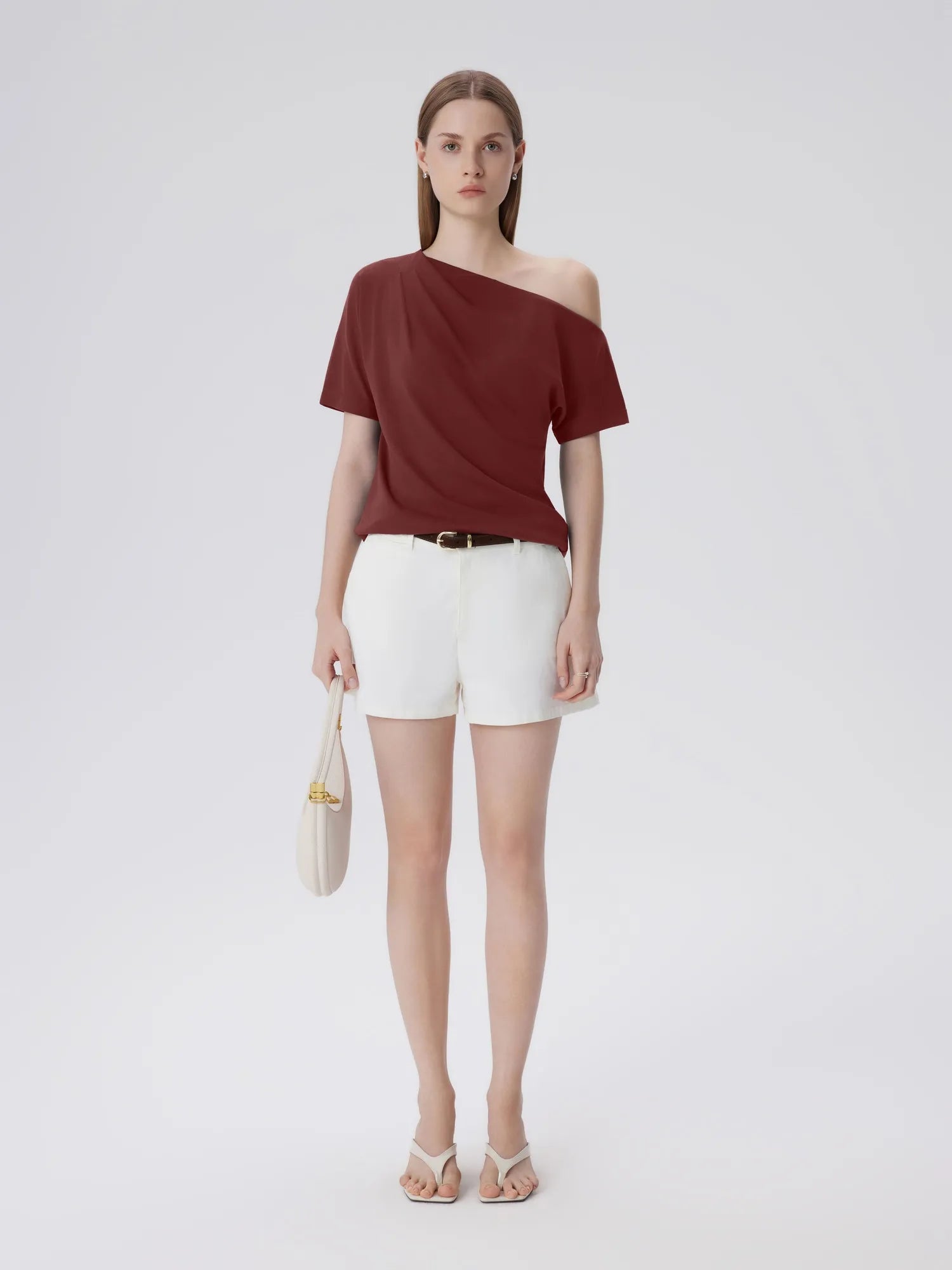 Asymmetrical Off Shoulder Short Sleeve T-Shirts