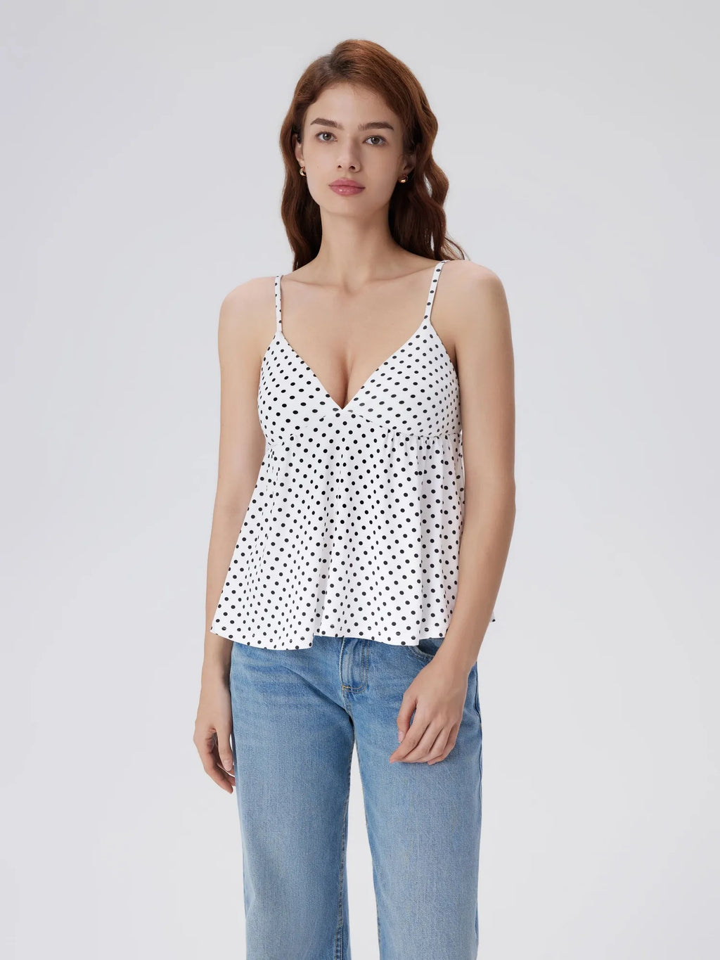 Babydoll Peplum V Neck Tank Tops
