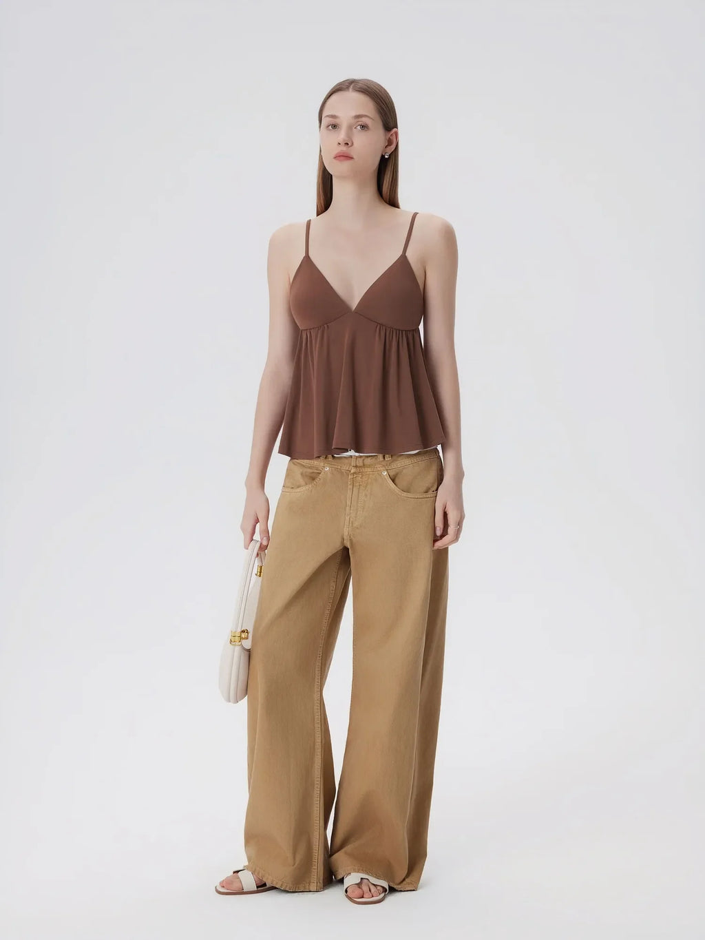 Babydoll Peplum V Neck Tank Tops