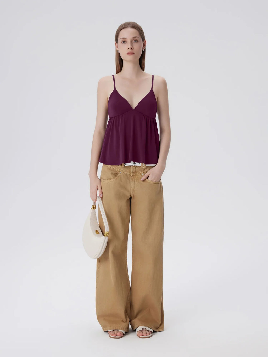 Babydoll Peplum V Neck Tank Tops