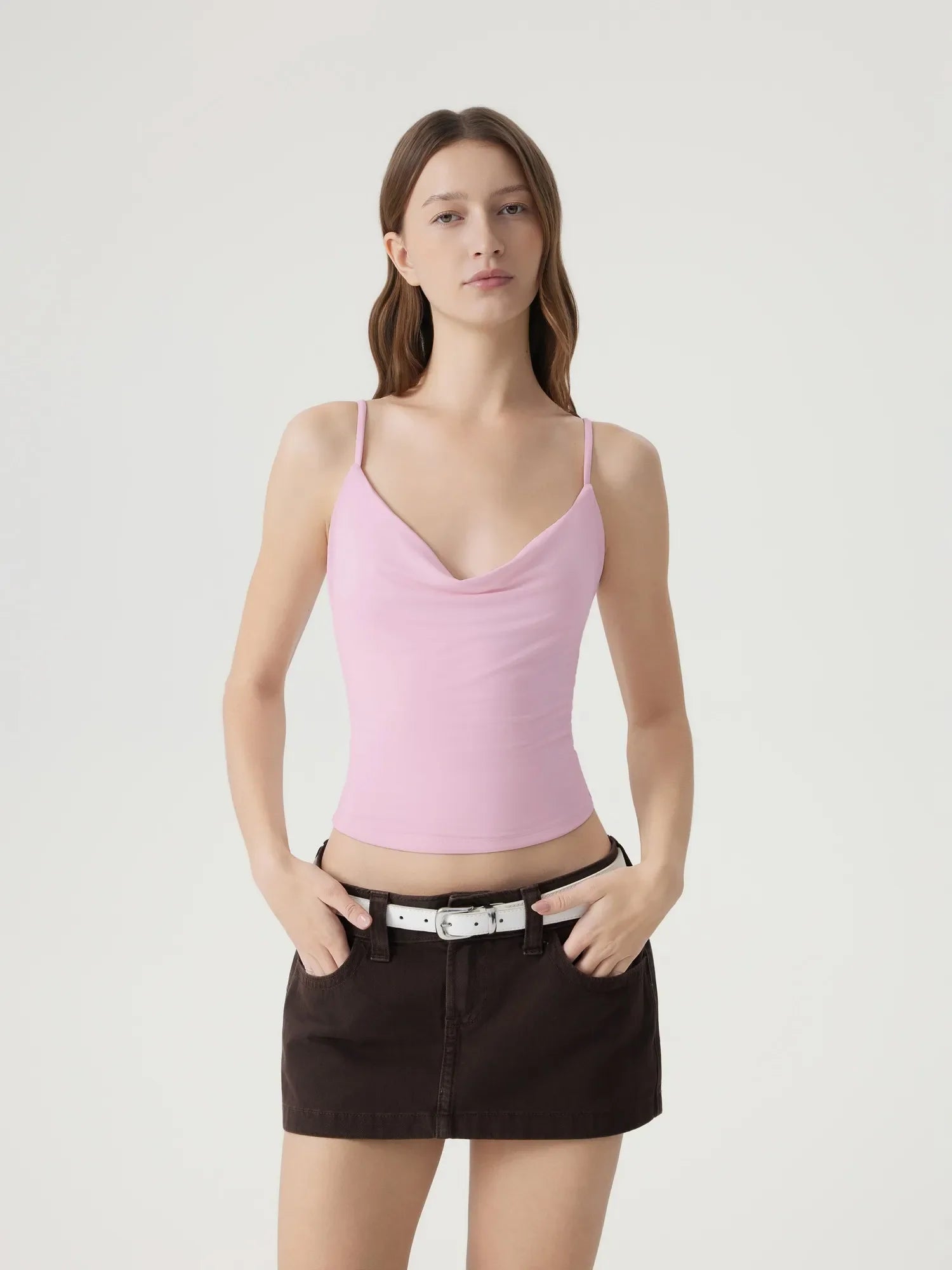 Sexy Cowl Neck Backless Tank Top