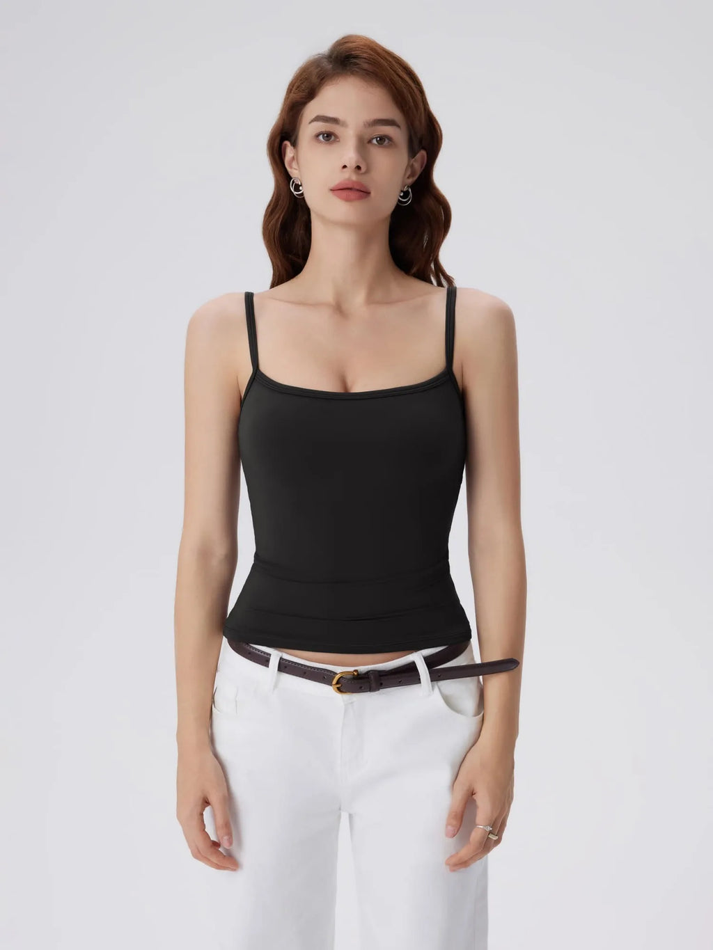 Double Line Square Tank Tops