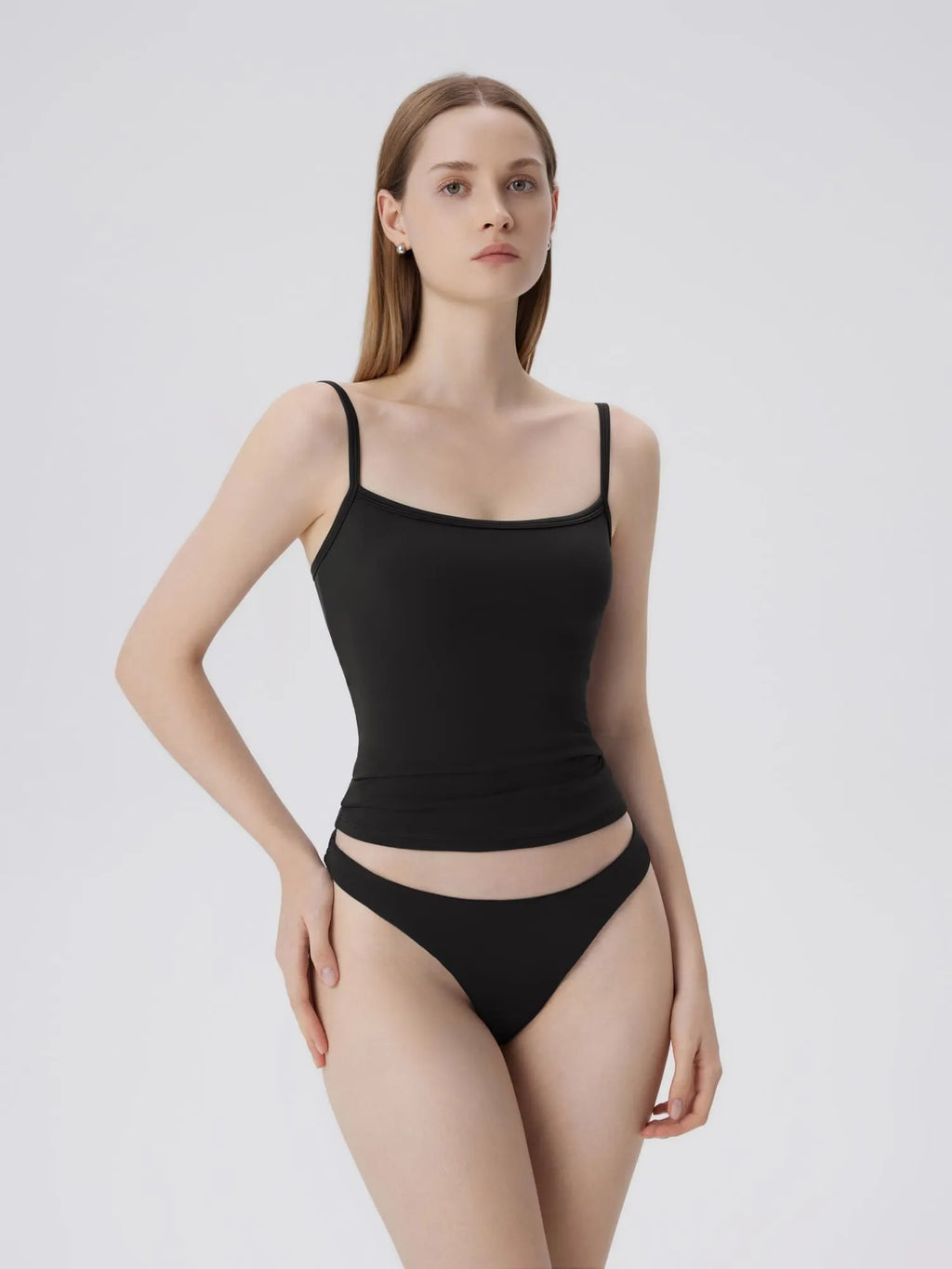 Double Line Square Tank Tops