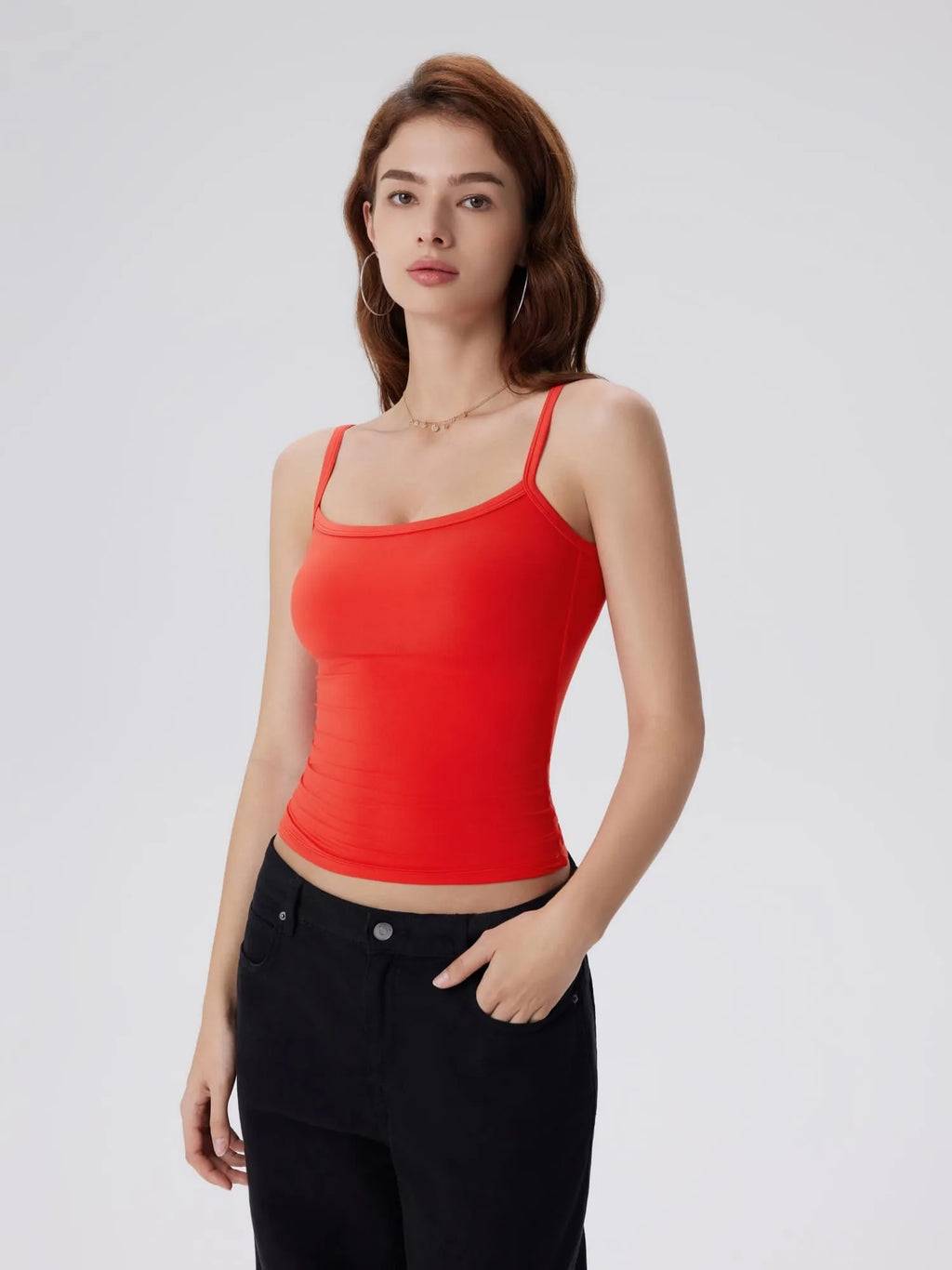Double Line Square Tank Tops
