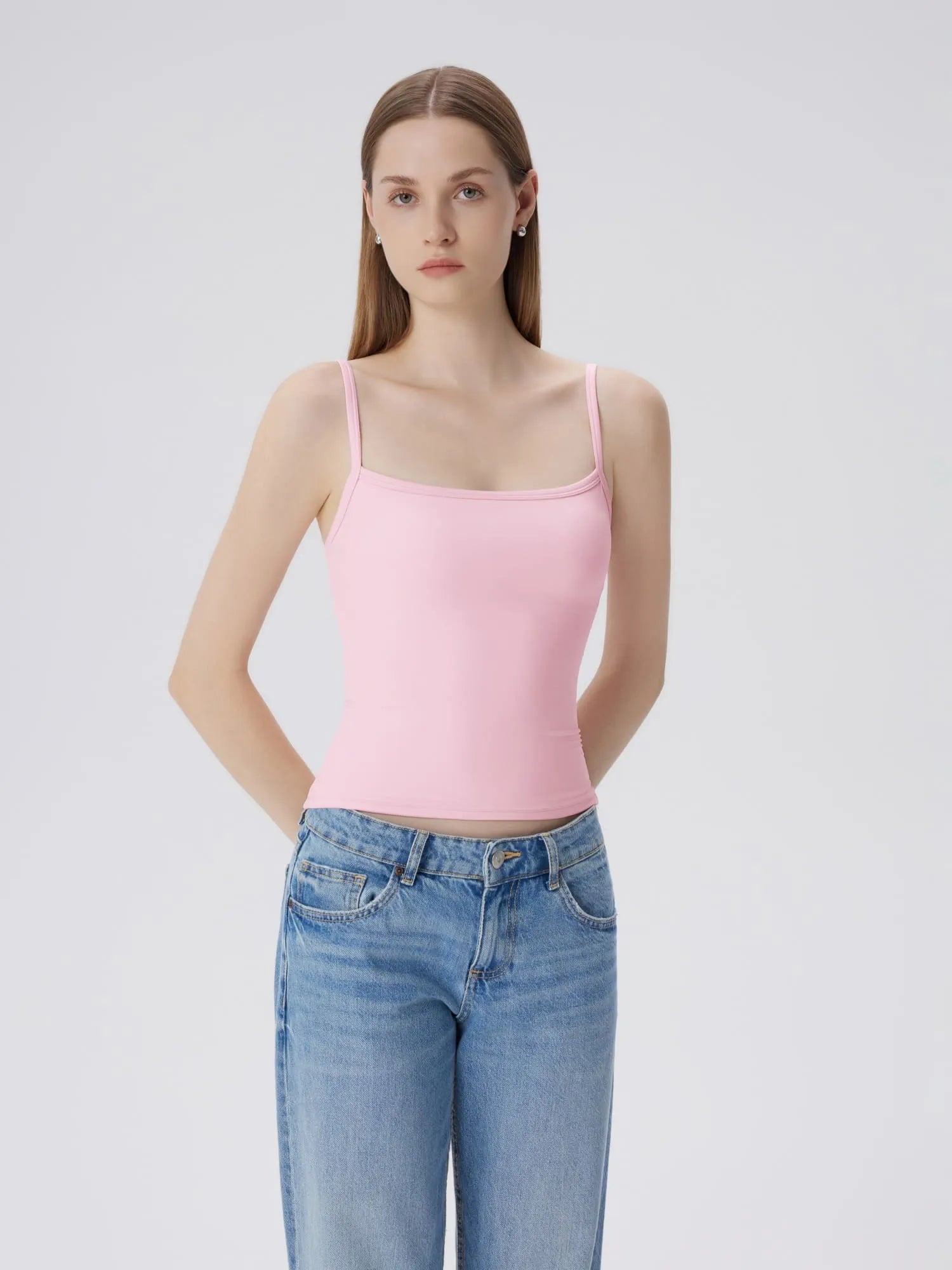 Double Line Square Tank Tops