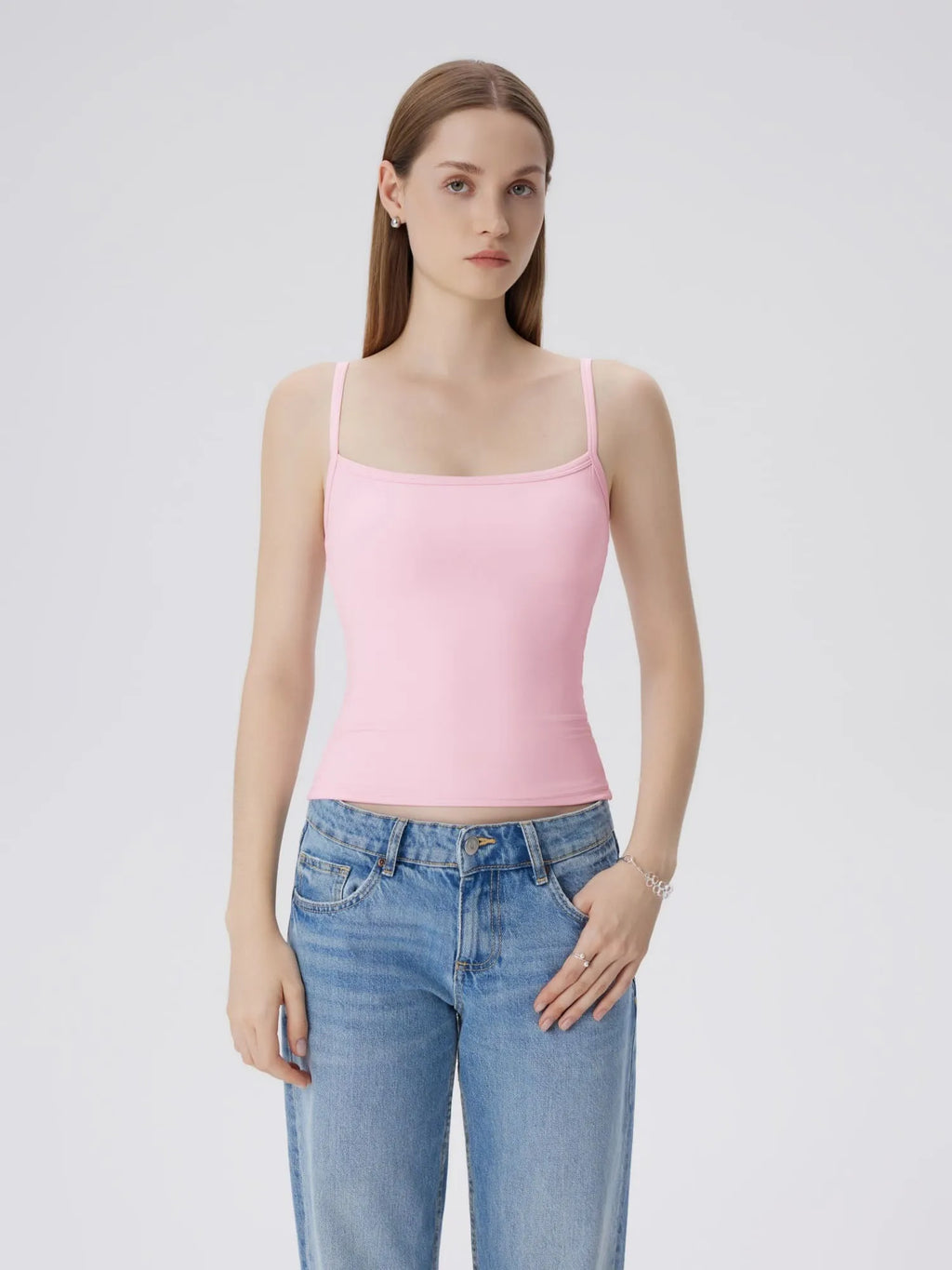 Double Line Square Tank Tops