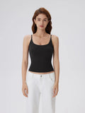 Padded Scoop Double Line Tank Tops