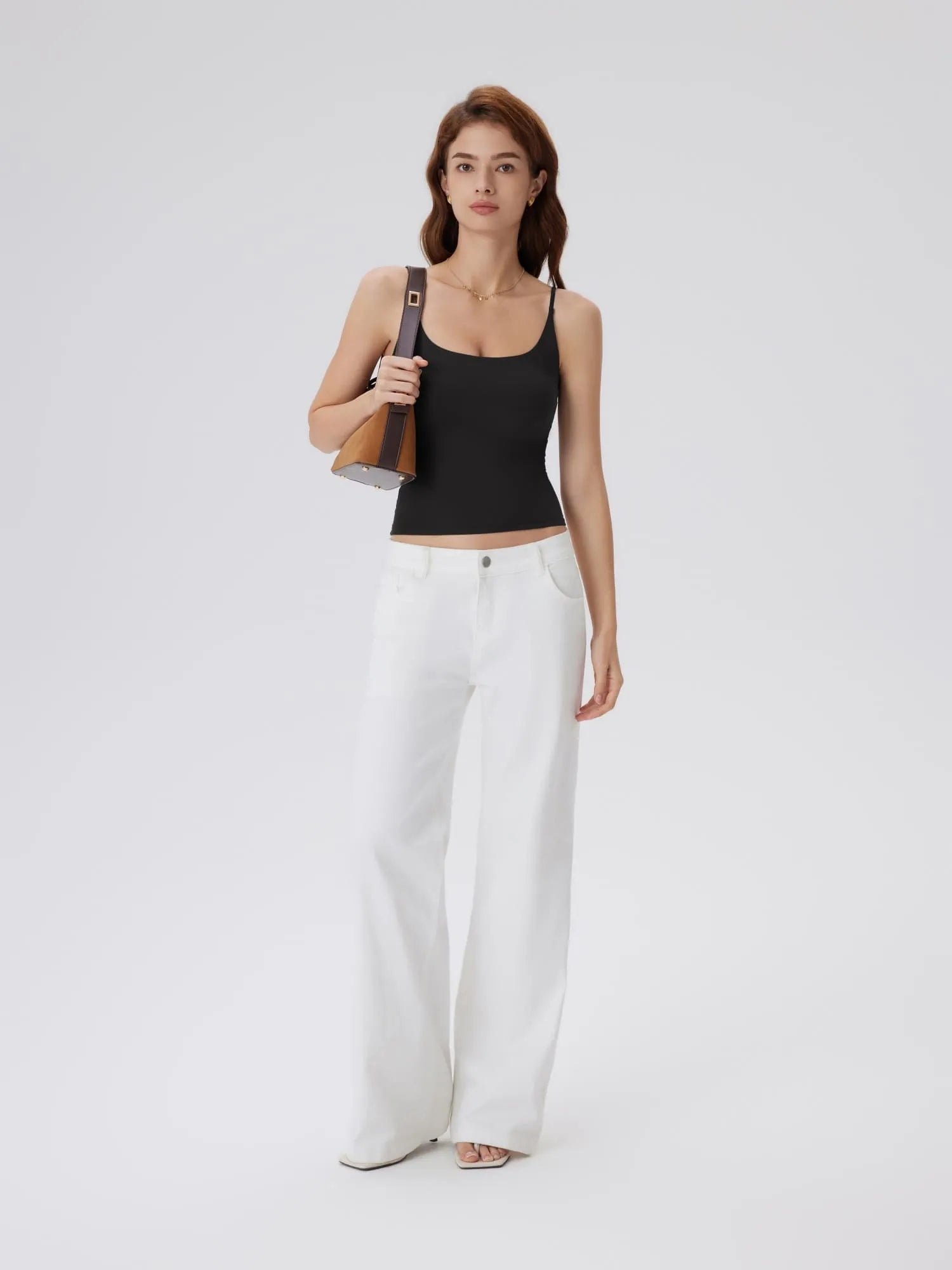 Padded Scoop Double Line Tank Tops