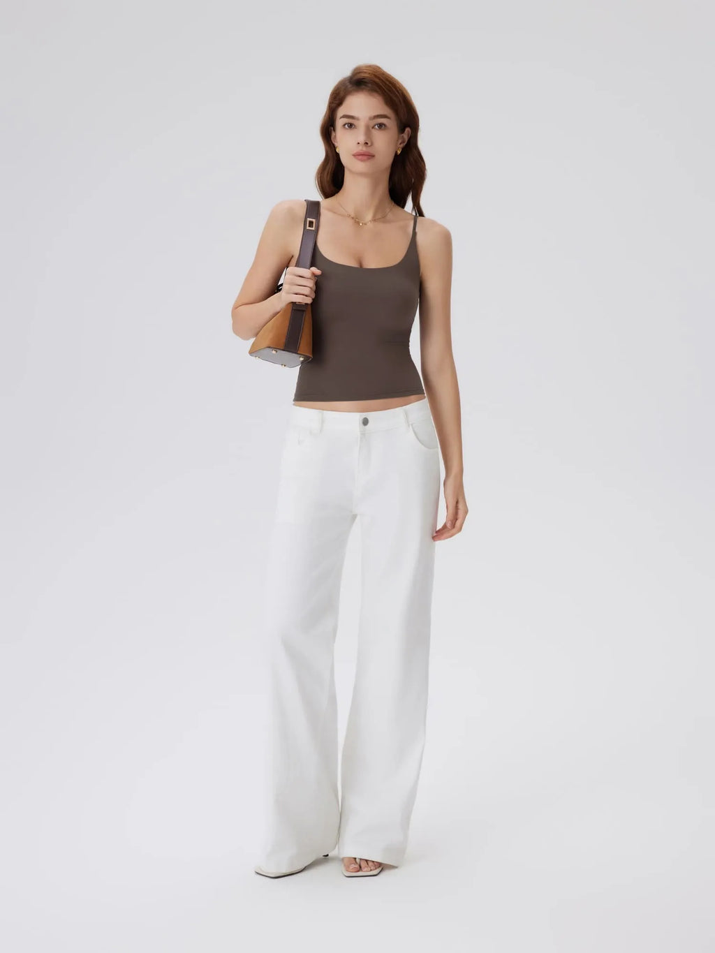 Padded Scoop Double Line Tank Tops