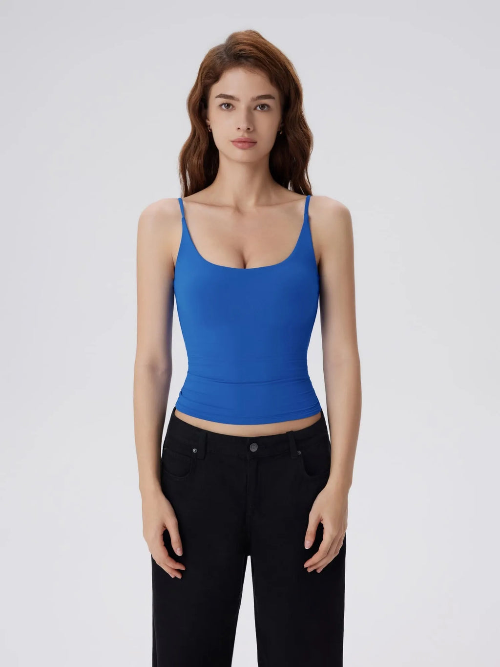 Padded Scoop Double Line Tank Tops