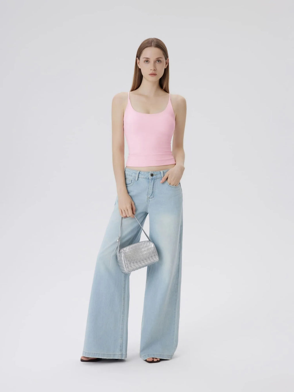 Padded Scoop Double Line Tank Tops