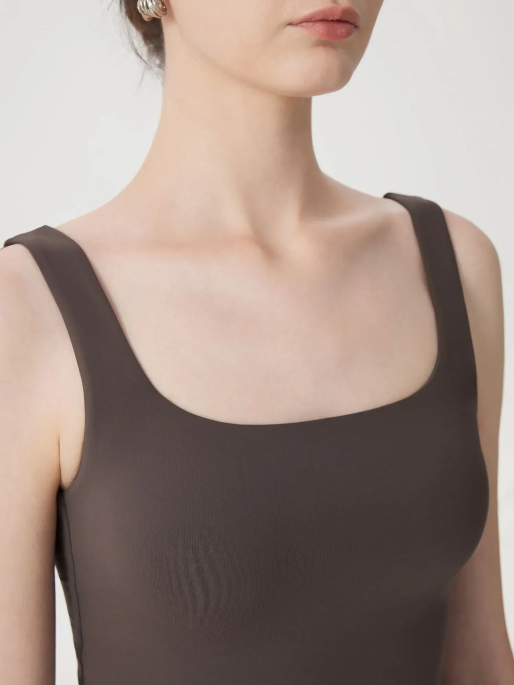 Square Neck Double Lined Backless Tank Top