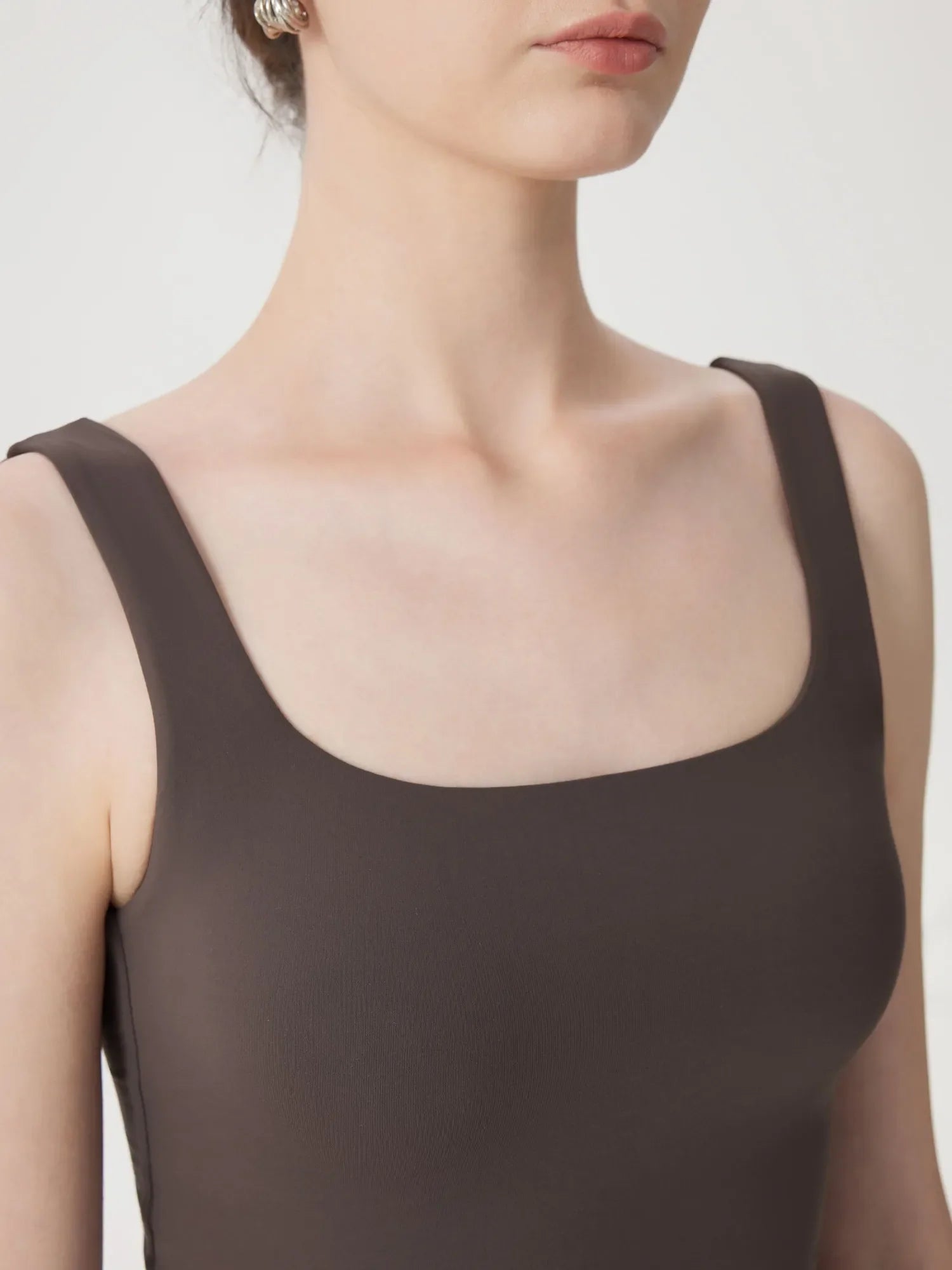 Square Neck Double Lined Backless Tank Top