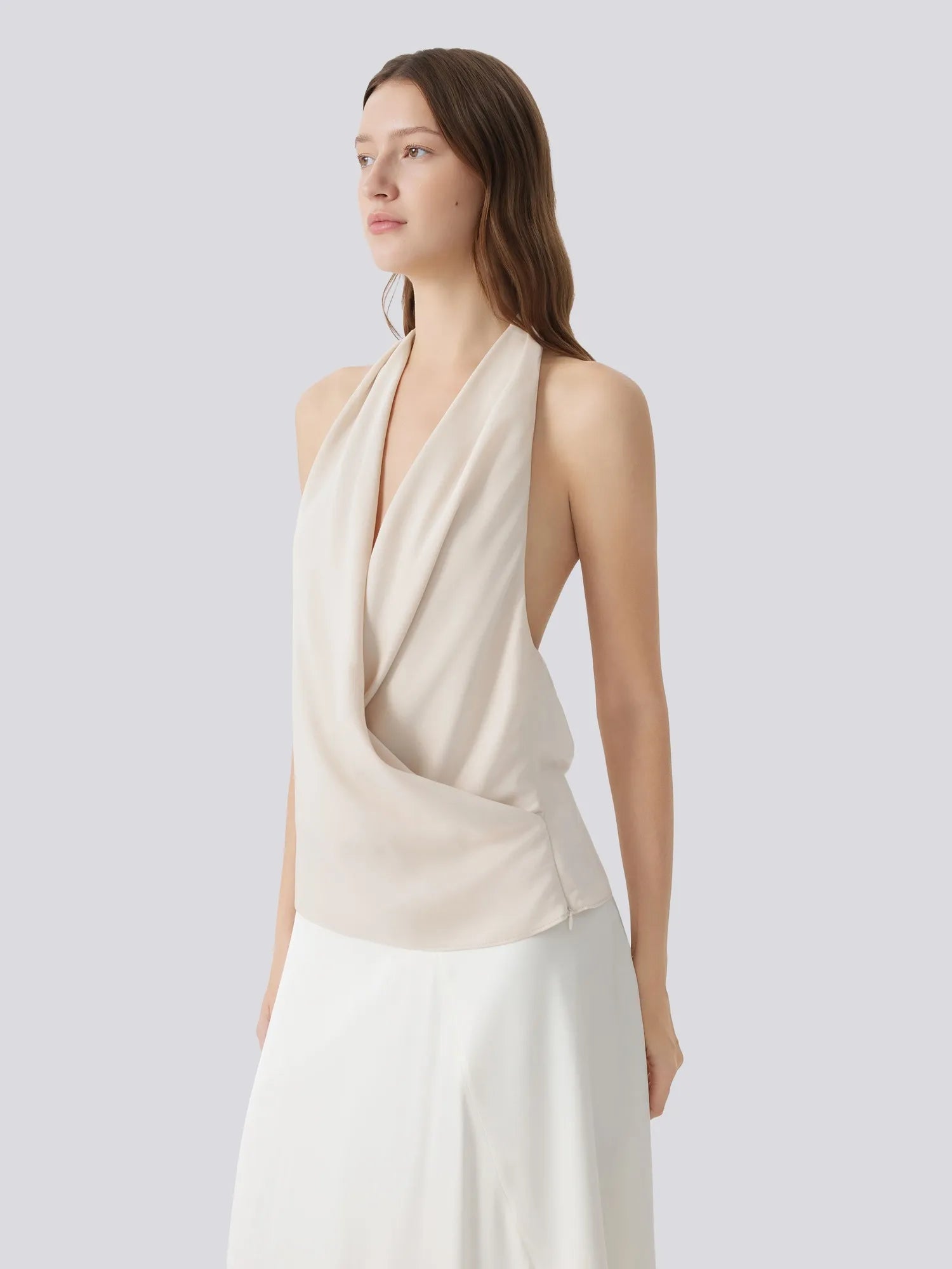 Silk Satin Sexy Backless Halter Top