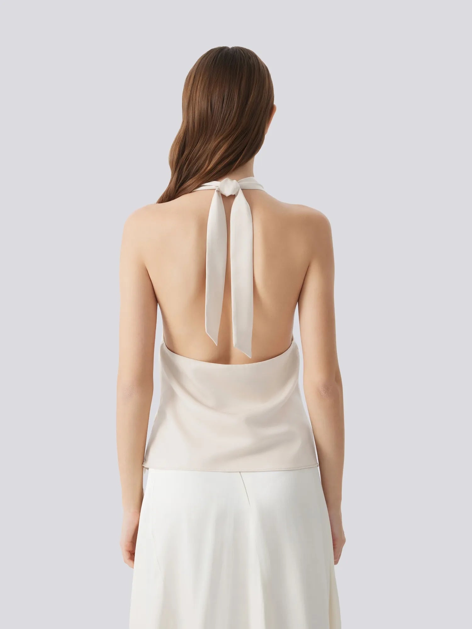 Silk Satin Sexy Backless Halter Top