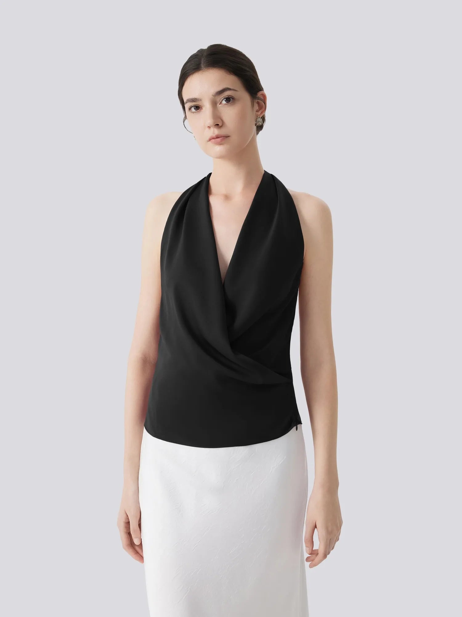 Silk Satin Sexy Backless Halter Top
