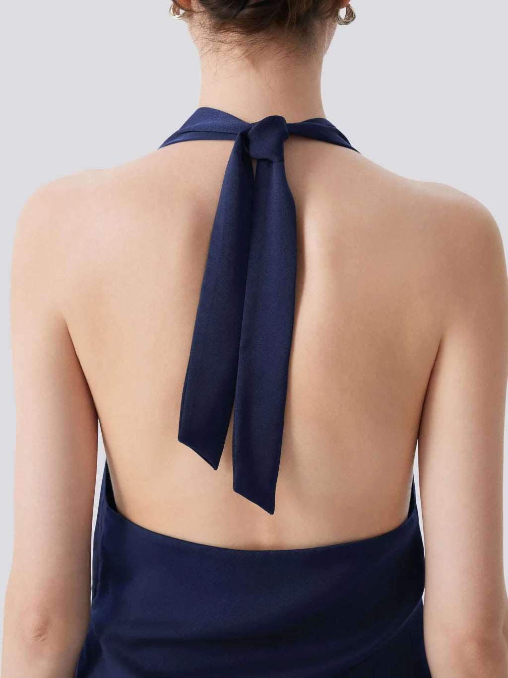 Silk Satin Sexy Backless Halter Top