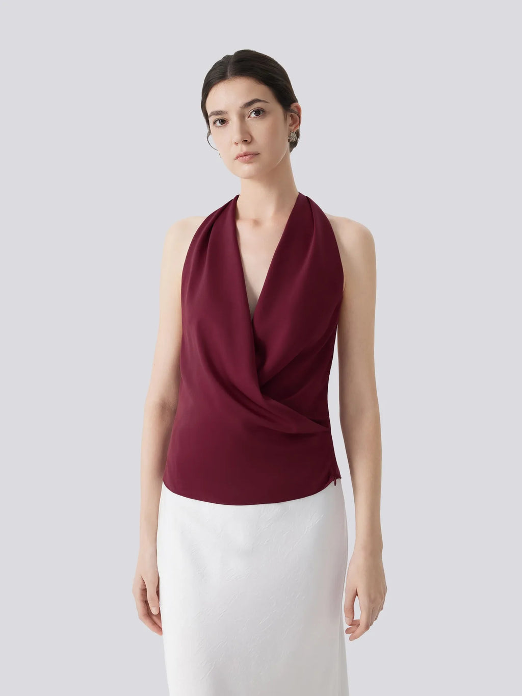 Silk Satin Sexy Backless Halter Top