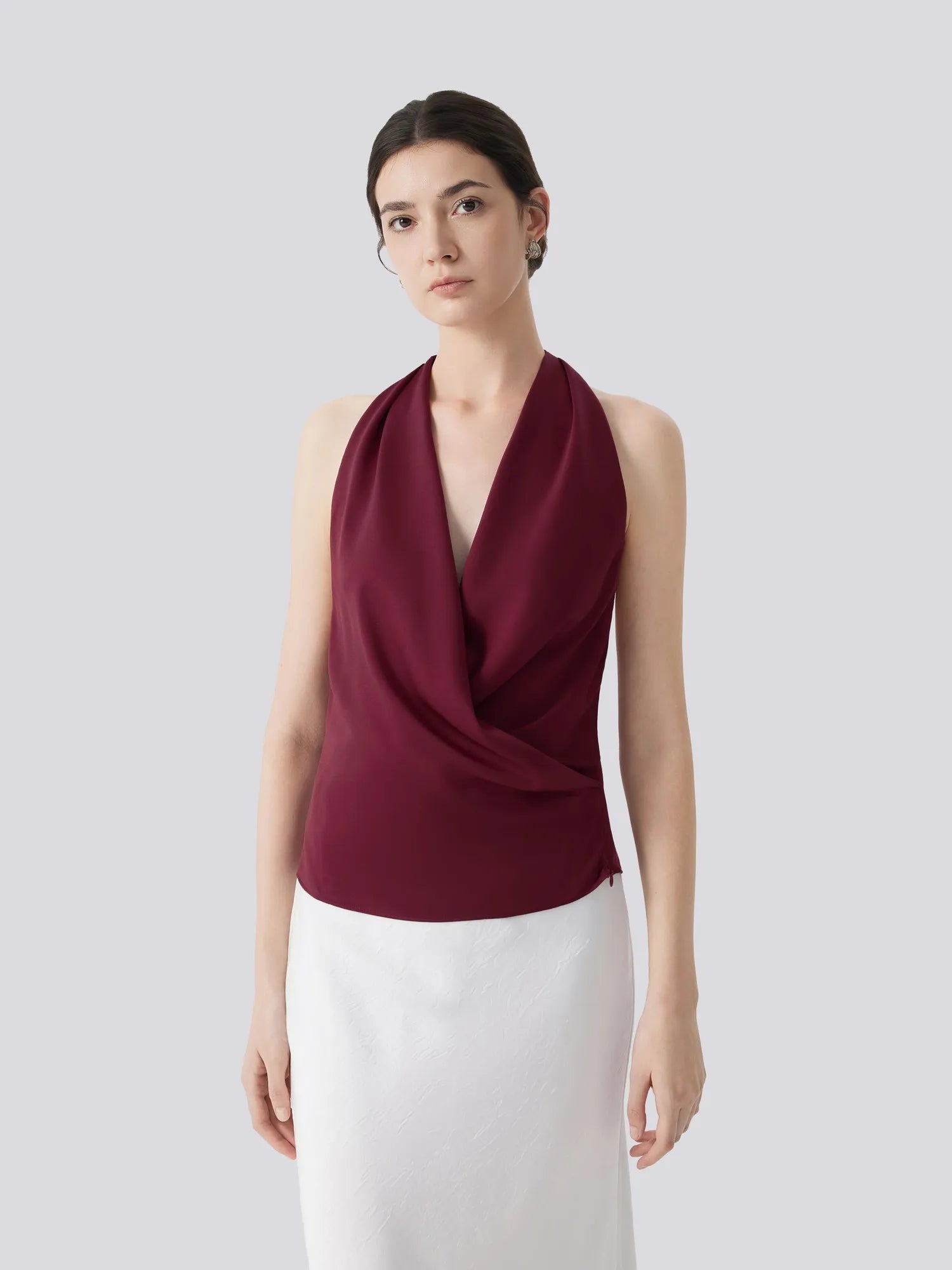 Silk Satin Sexy Backless Halter Top