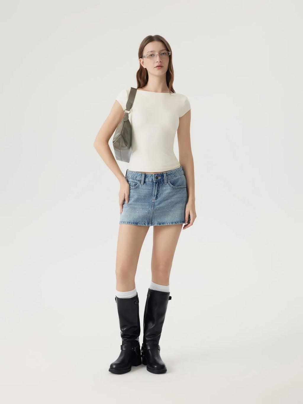 Boat Neck Cowl Backless Tops