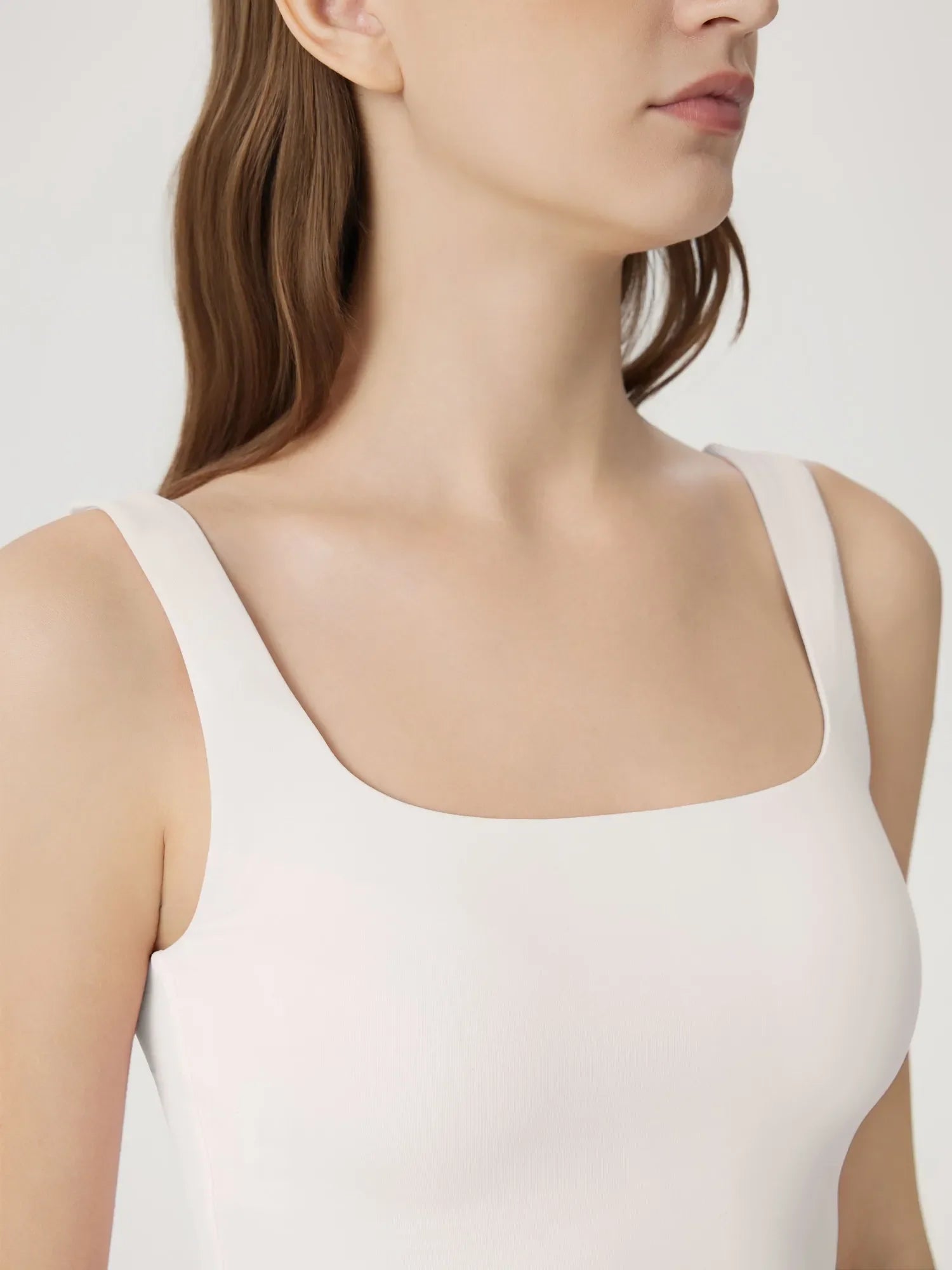 Square Neck Double Lined Backless Tank Top