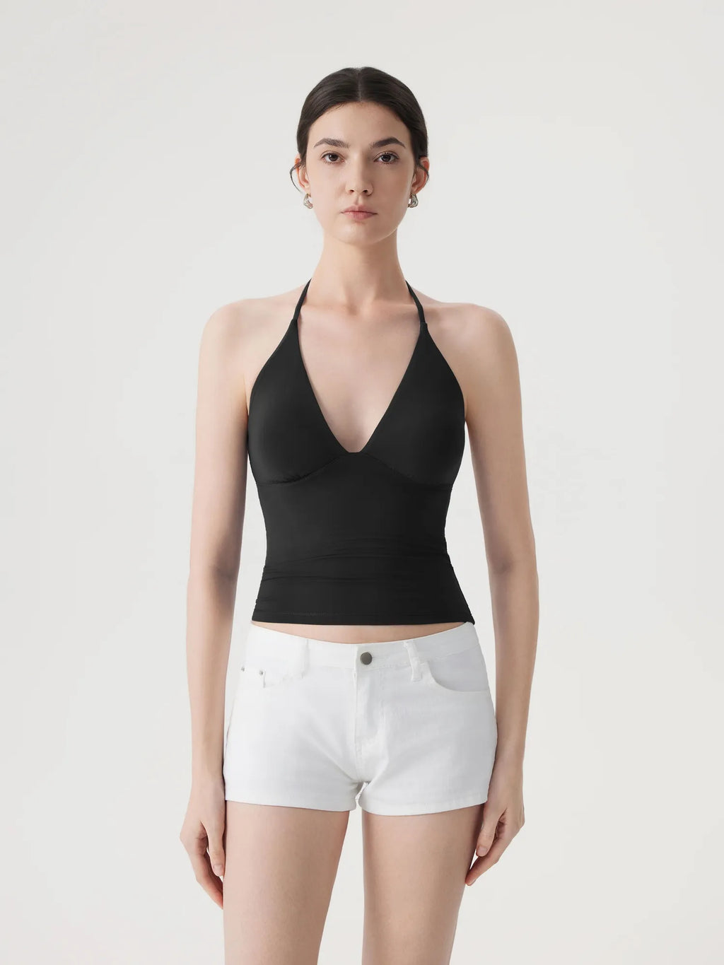Halter V neck Tank Top