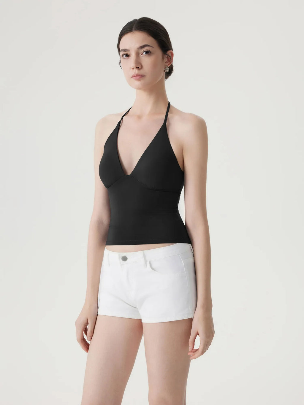 Halter V neck Tank Top