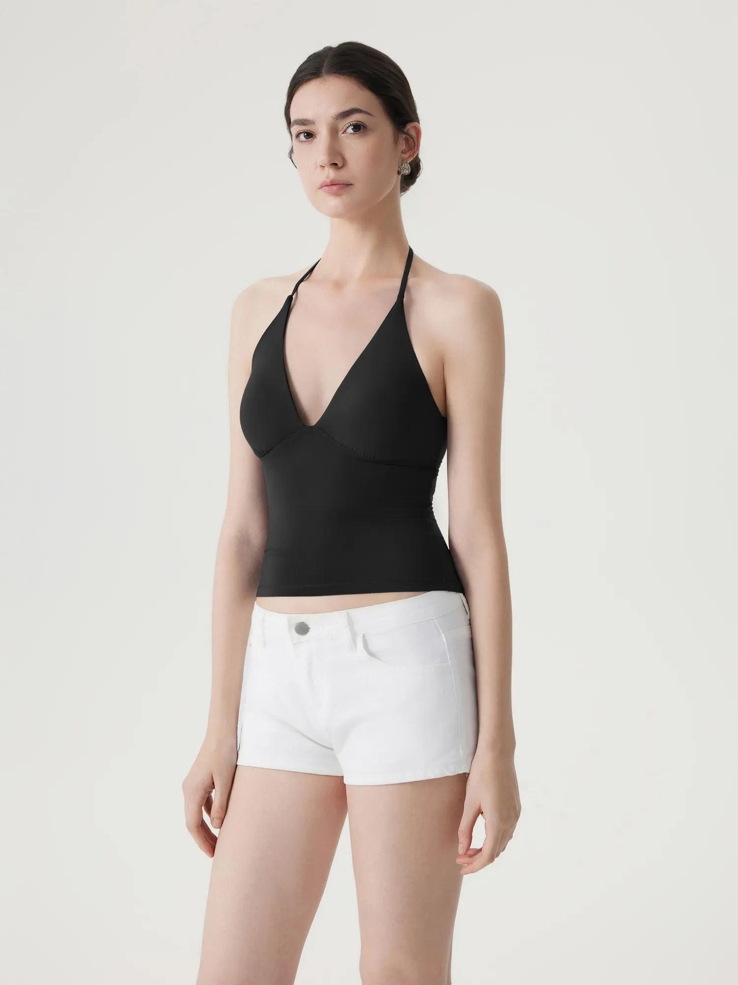 Halter V neck Tank Top