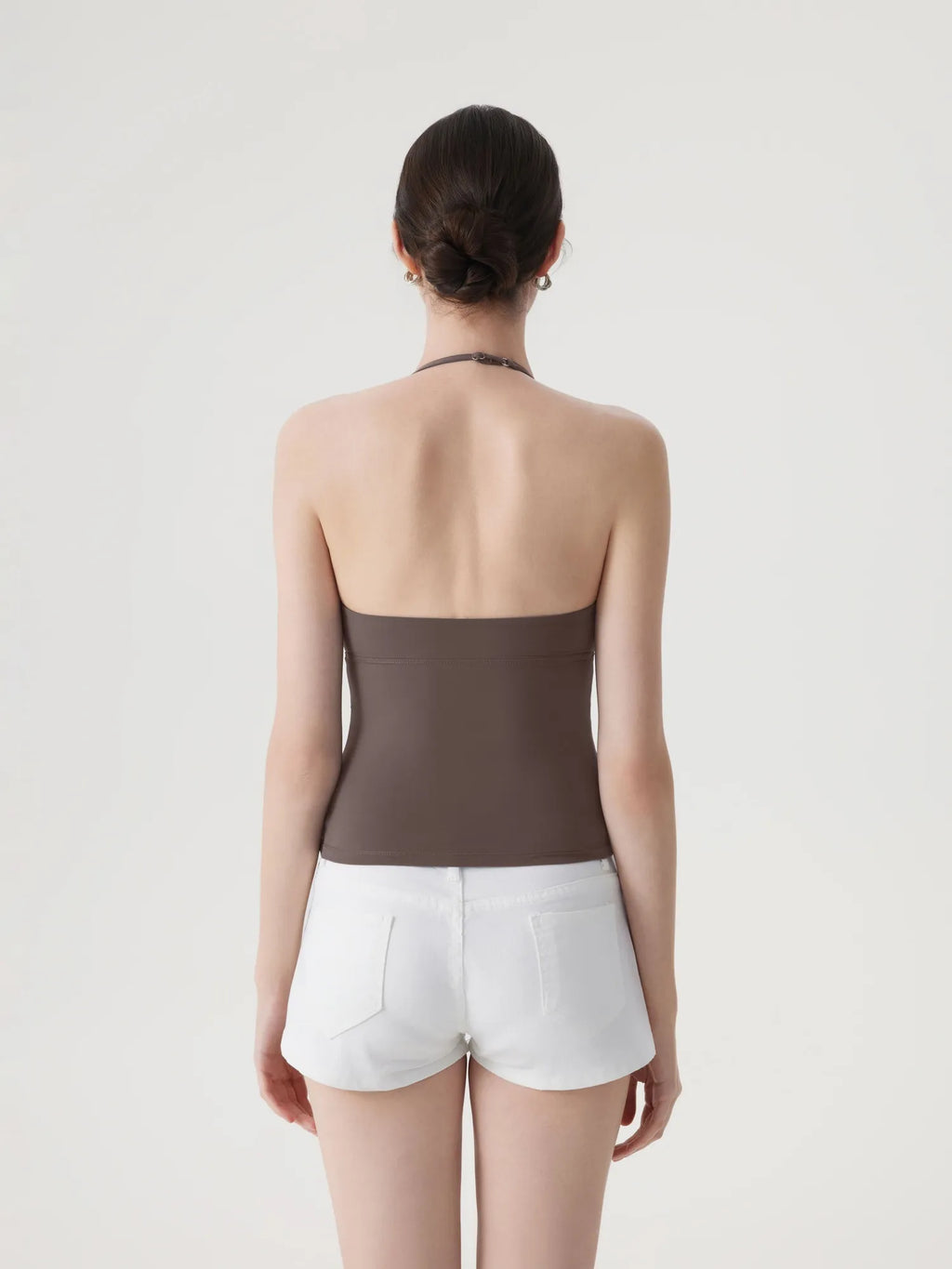 Halter V neck Tank Top