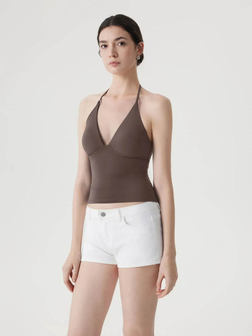 Halter V neck Tank Top