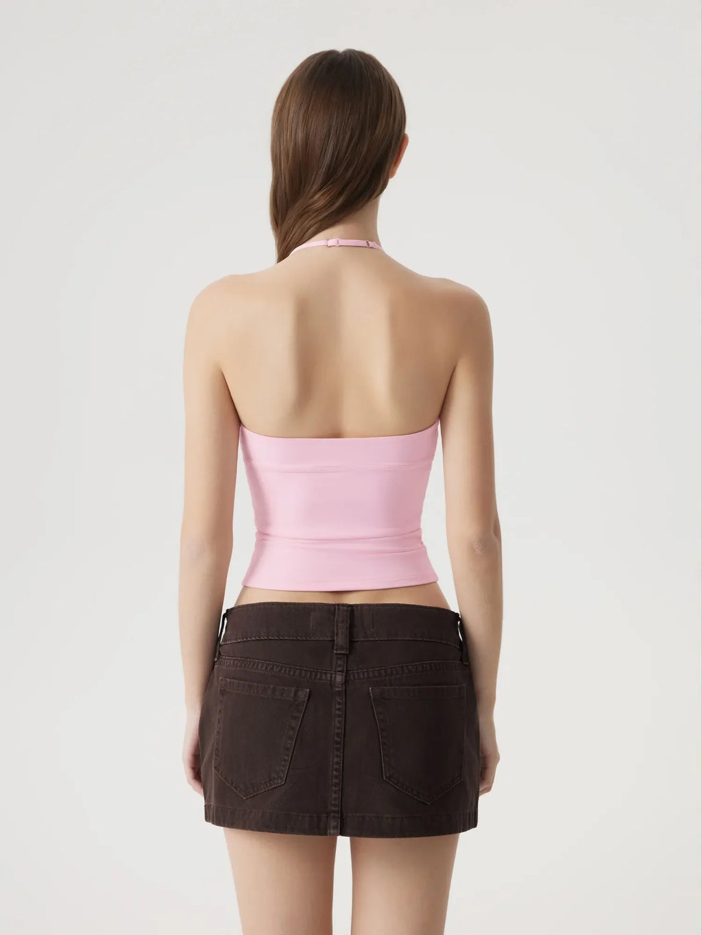 Halter V neck Tank Top