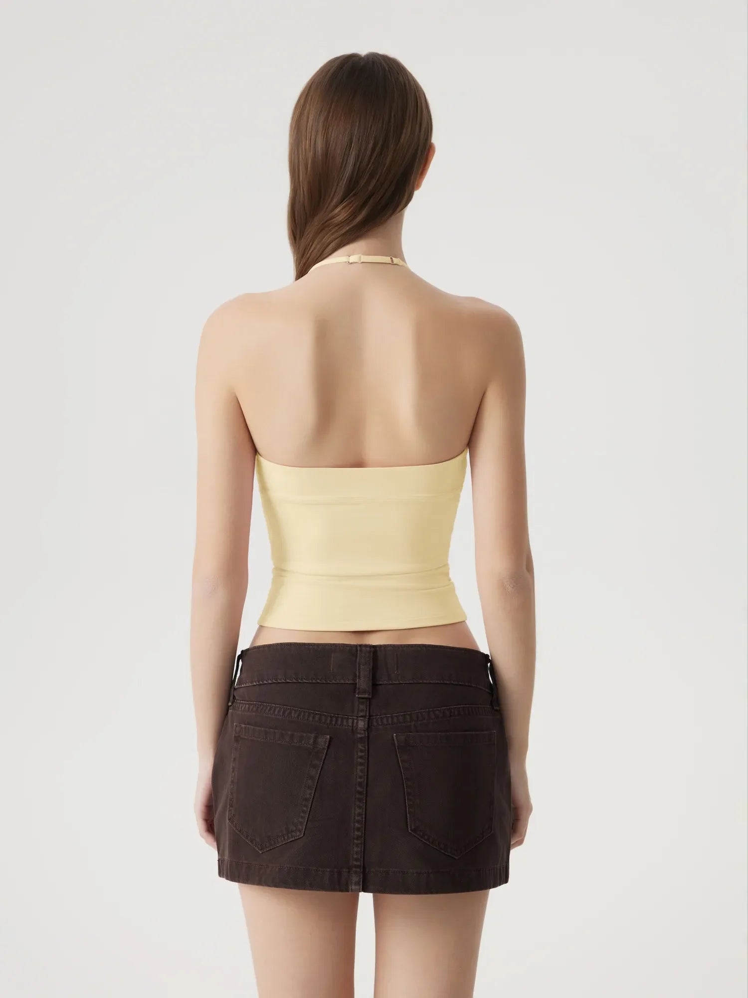 Halter V neck Tank Top