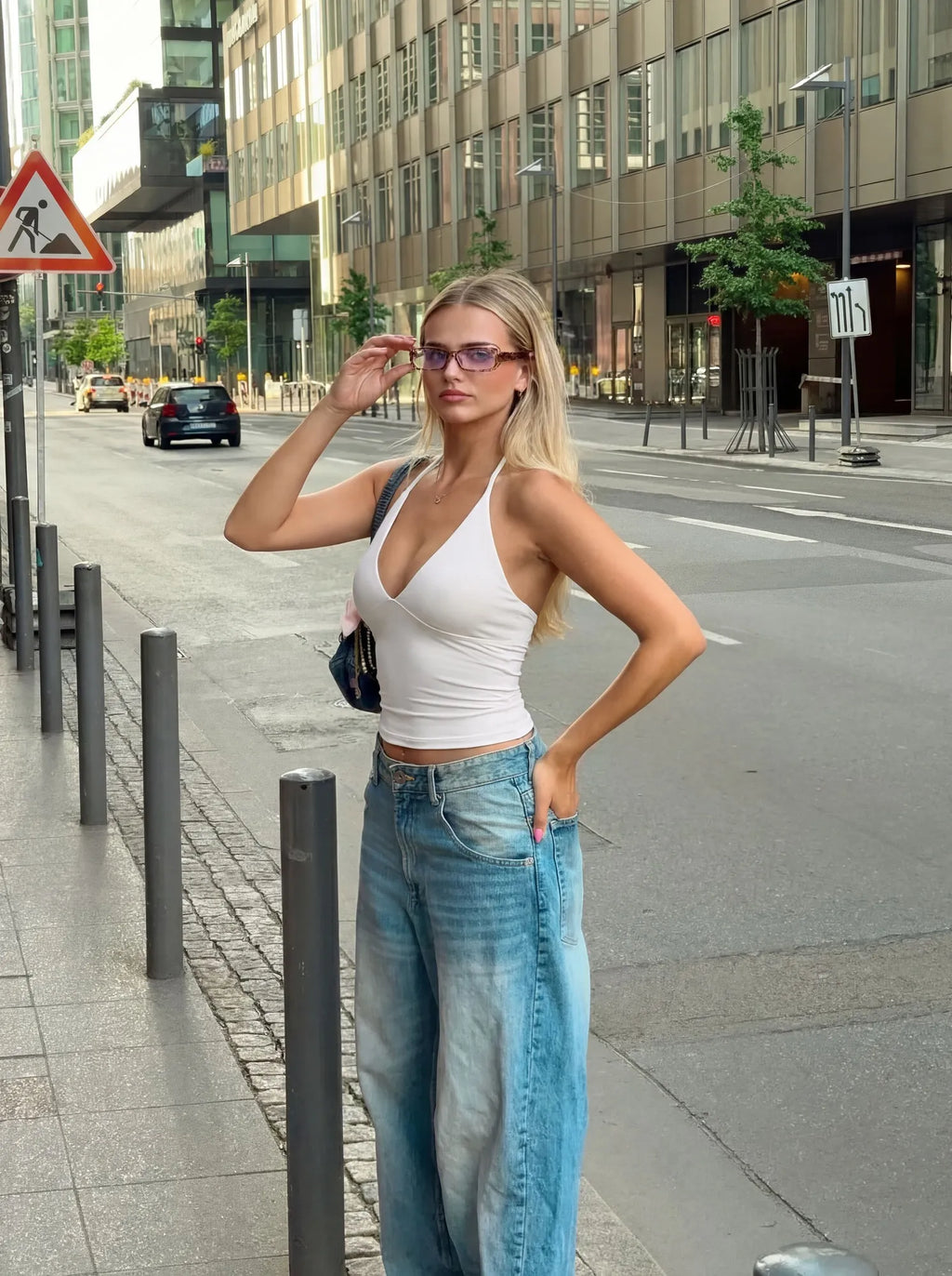 Halter V neck Tank Top