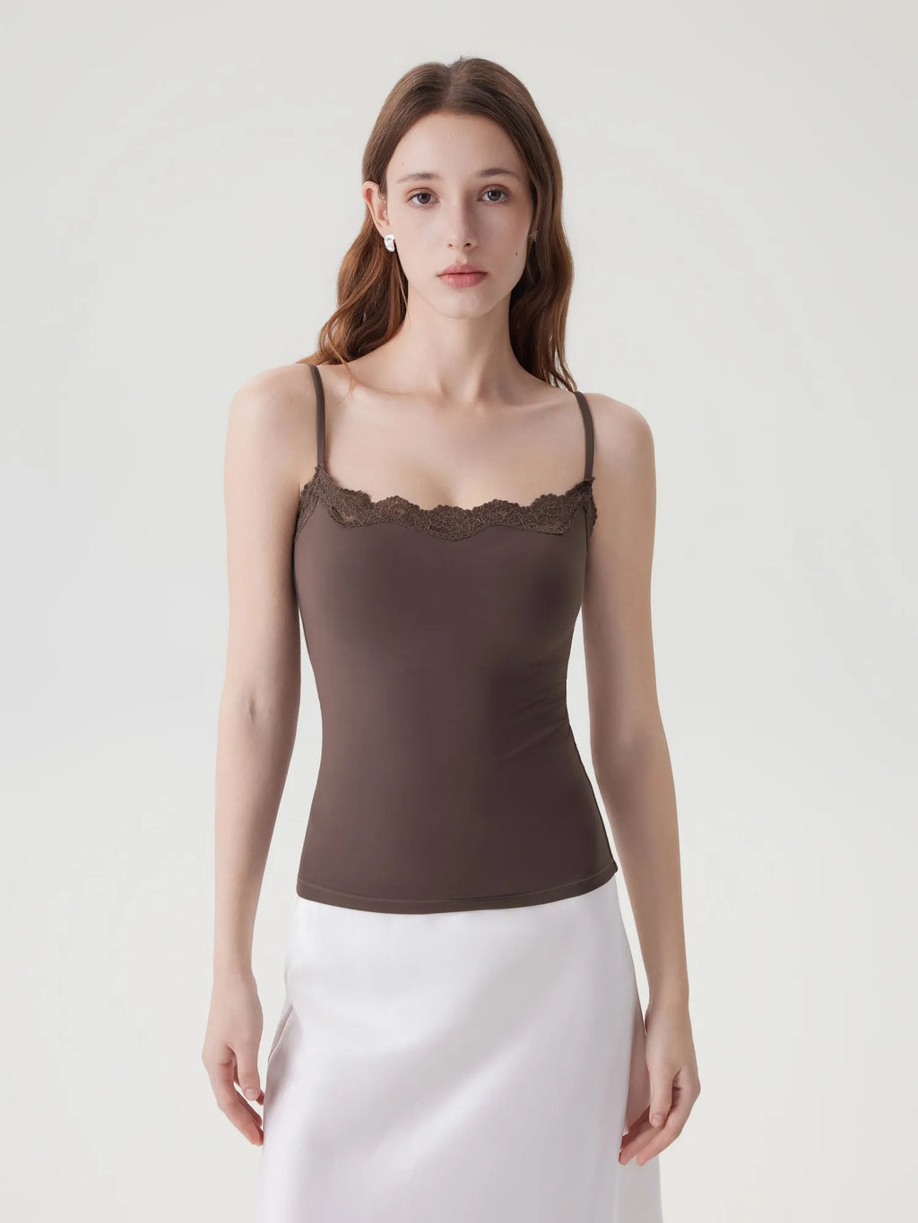 Double Lined Lace Cami Tank Top