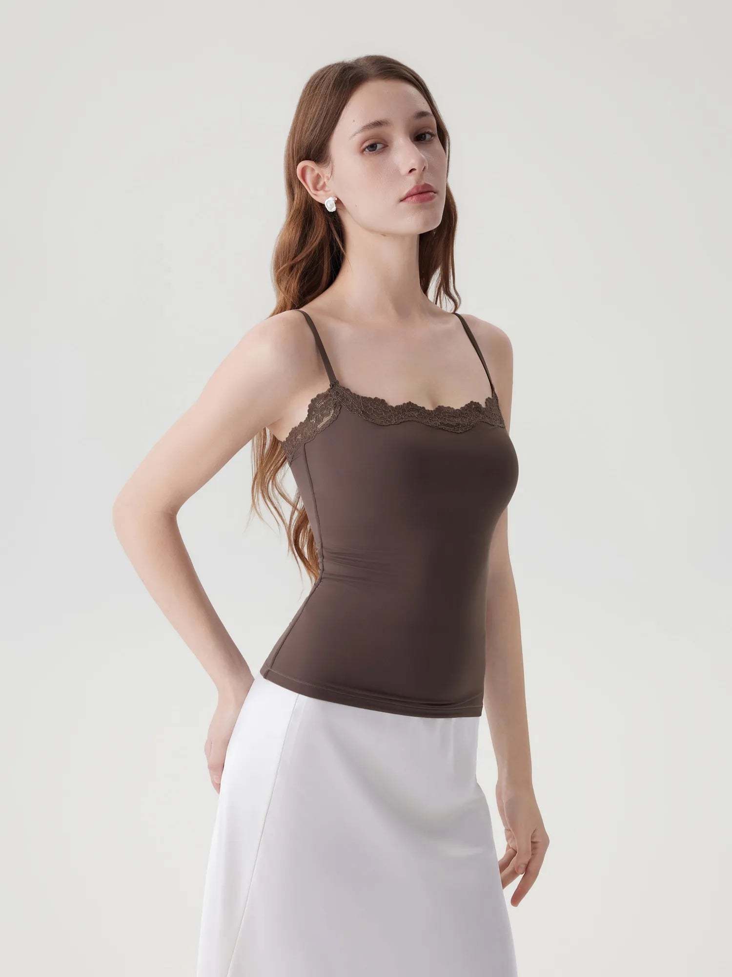 Double Lined Lace Cami Tank Top