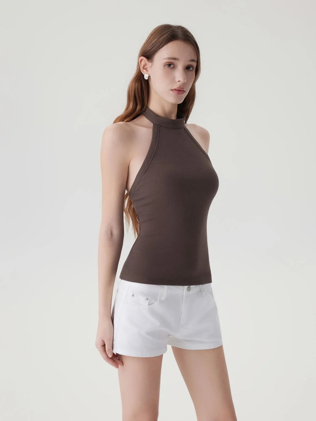 Halter Backless High Neck Tank Tops