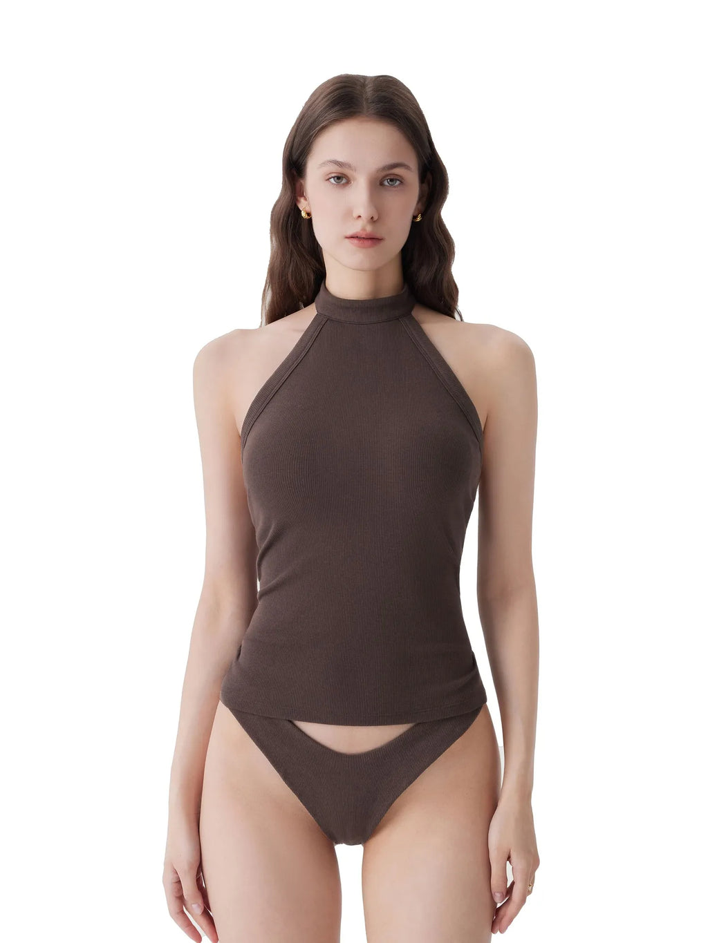 Halter Backless High Neck Tank Tops