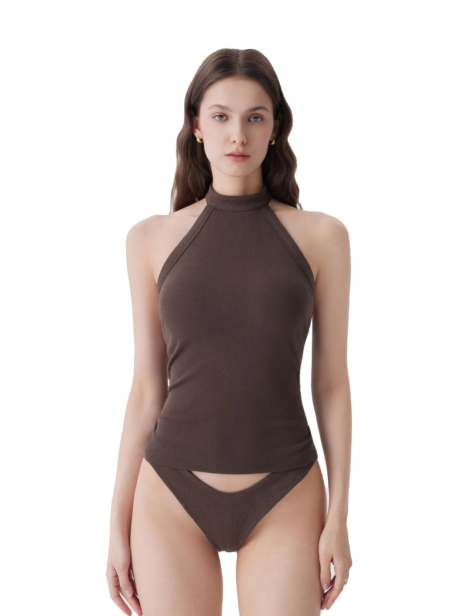Halter Backless High Neck Tank Tops