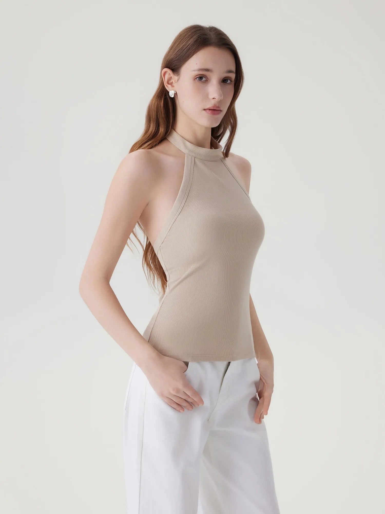 Halter Backless High Neck Tank Tops