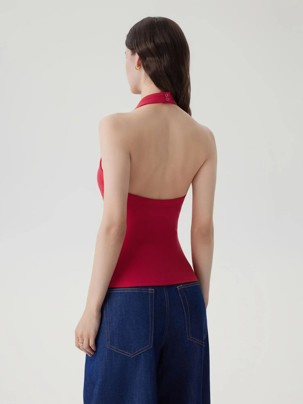 Halter Backless High Neck Tank Tops