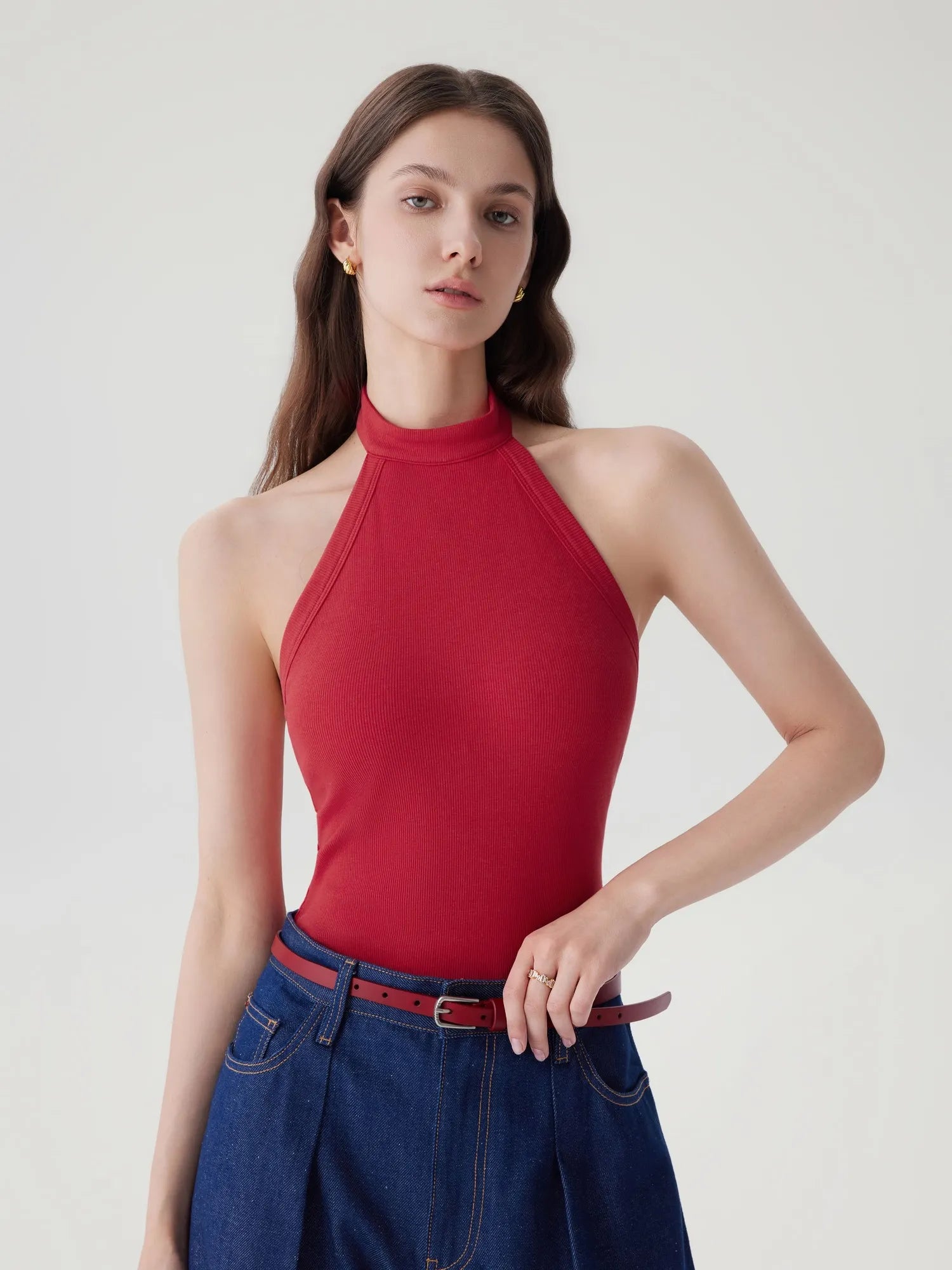 Halter Backless High Neck Tank Tops