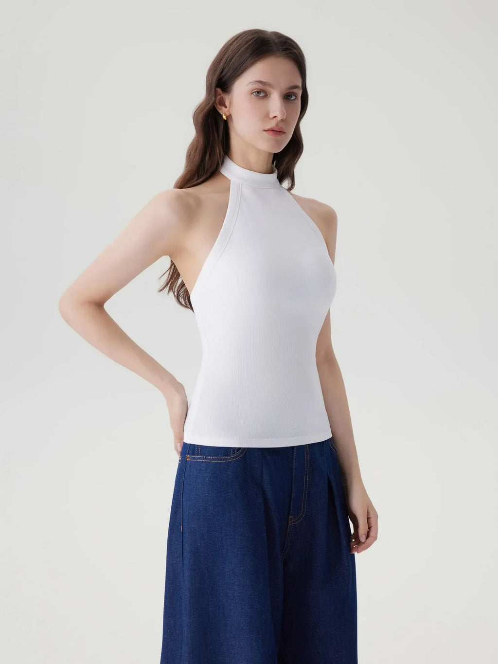 Halter Backless High Neck Tank Tops