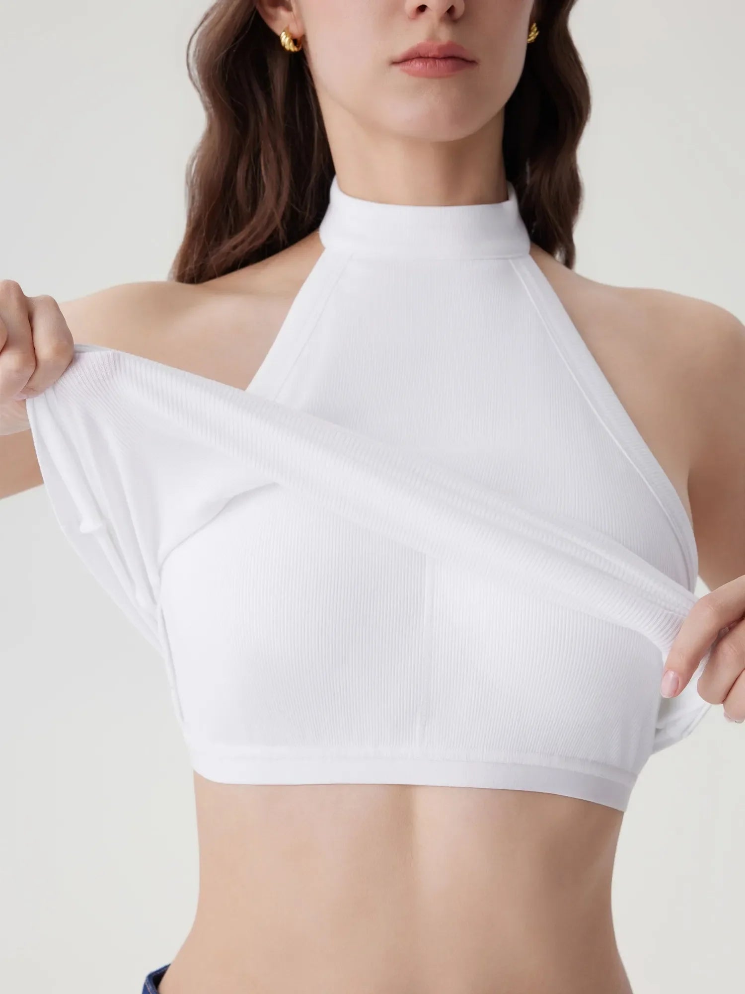 Halter Backless High Neck Tank Tops