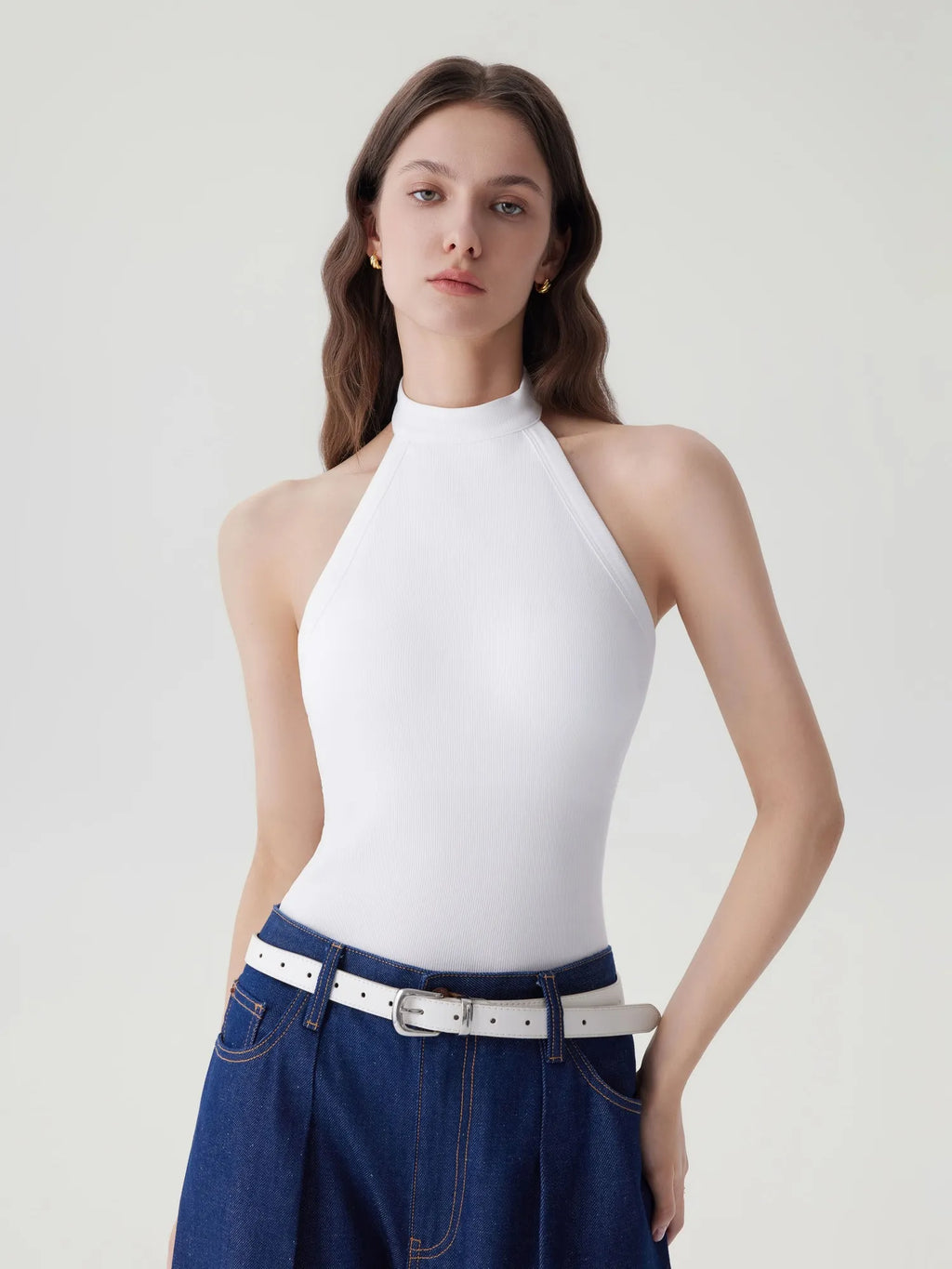 Halter Backless High Neck Tank Tops