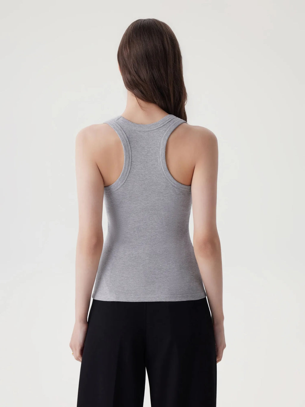 Cotton Ribbed Square Neck Tank Tops