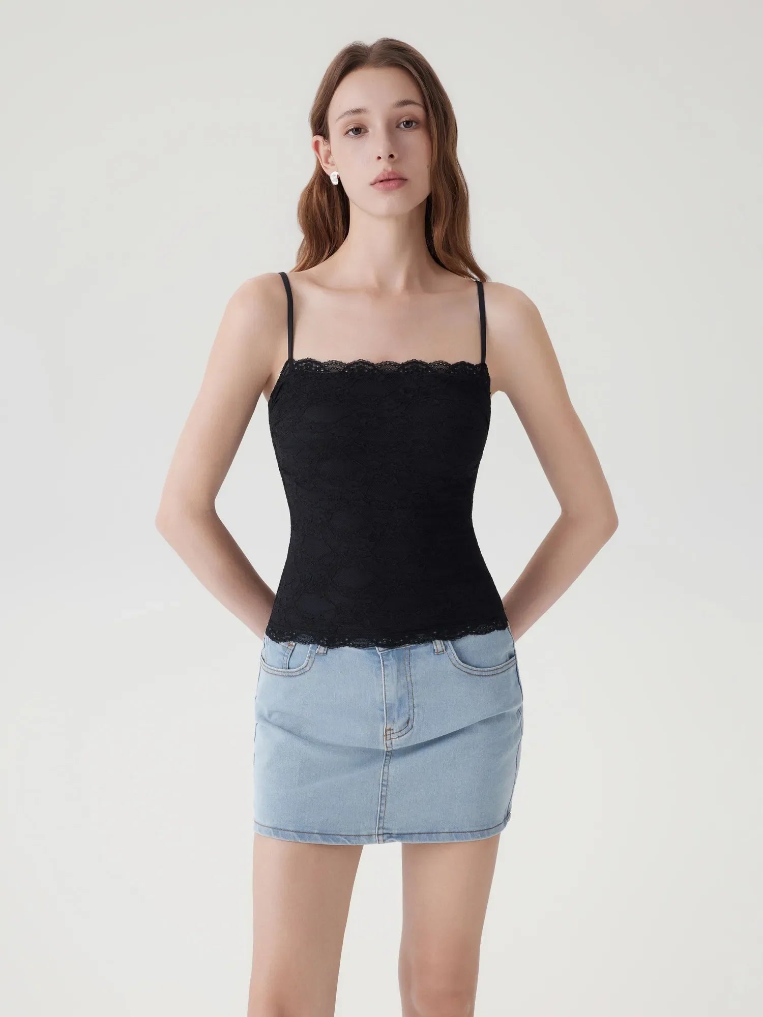 Lace Double Lined Y2K Tank Tops