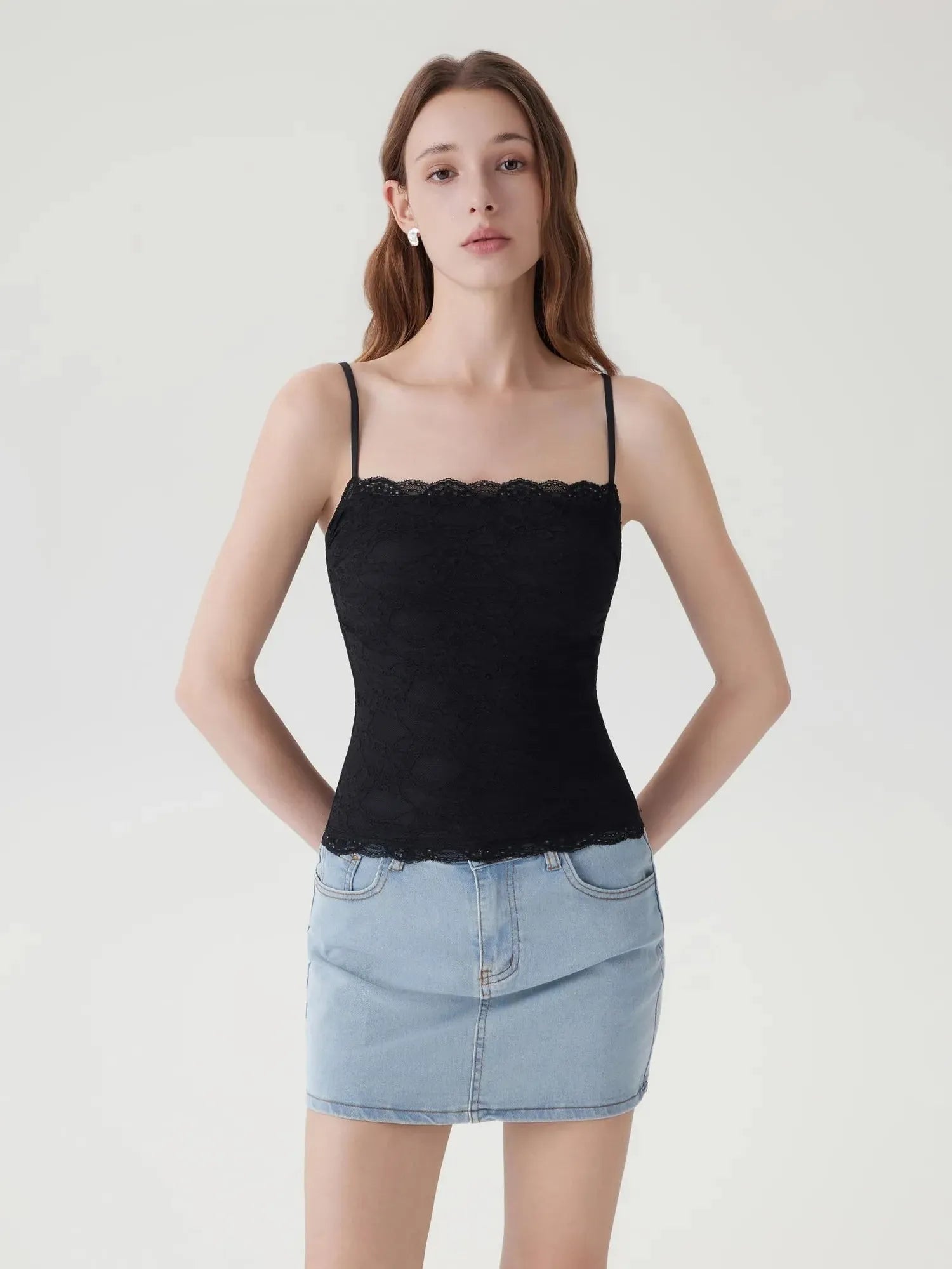 Lace Double Lined Y2K Tank Tops